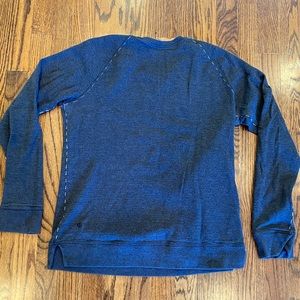 Lululemon Reversible Sweatshirt‎ charcoal and charcoal and white stripe